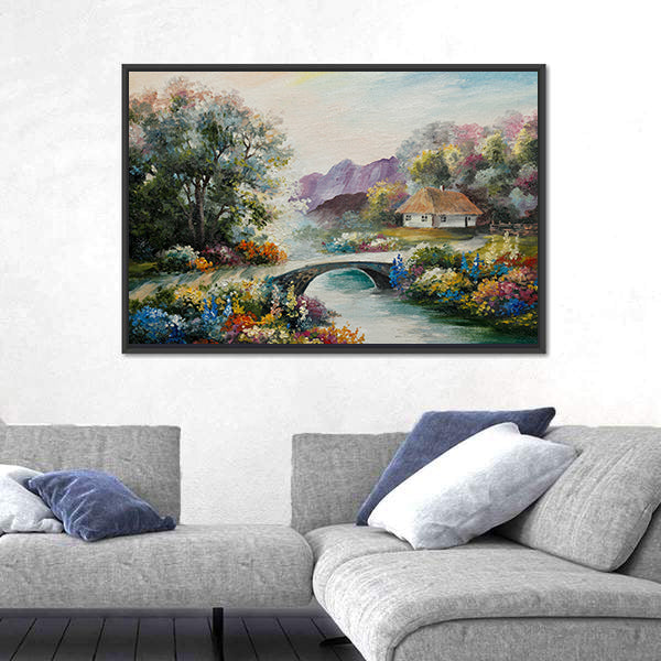 House In The Forest Canvas Wall Art