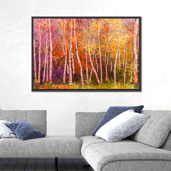 Colorful Autumn Trees Canvas Wall Art