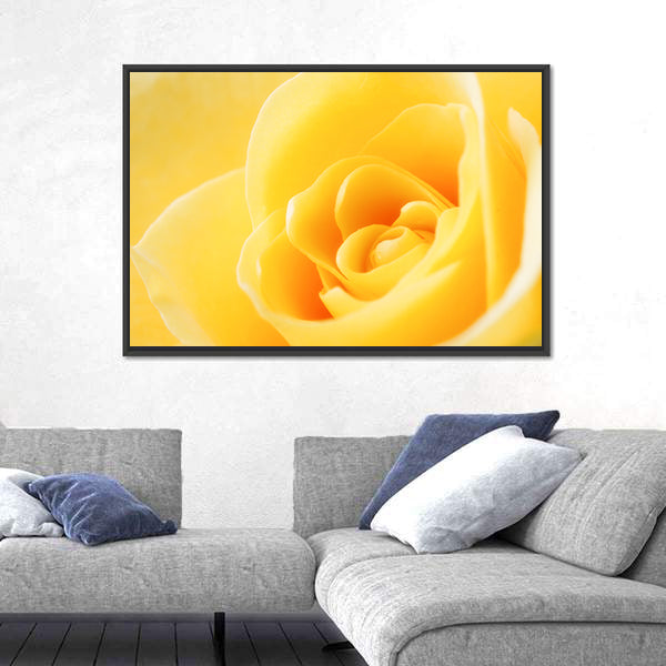 Yellow Rose Close-Up Canvas Wall Art