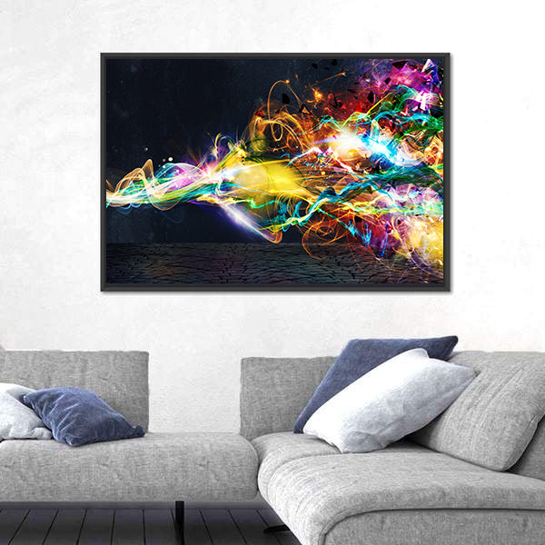 Colorful Light In Motion Canvas Wall Art