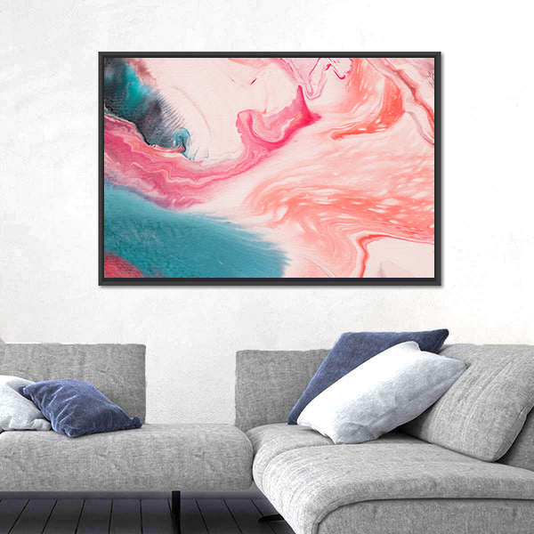 Marble Waves Abstract Canvas Wall Art