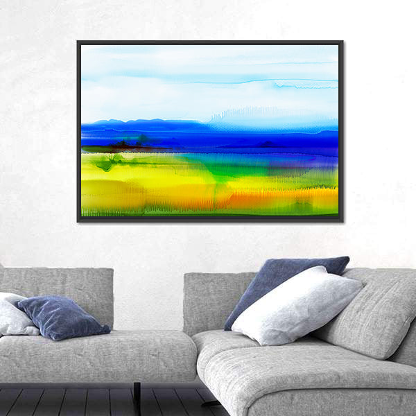 Semi-abstract Agricultural Fields Canvas Wall Art