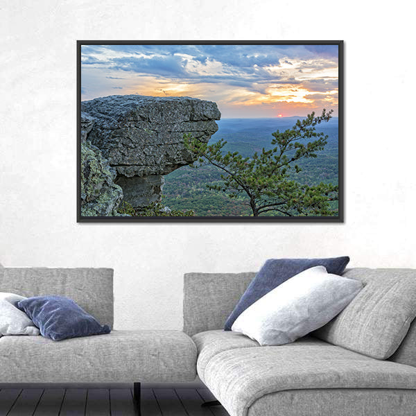 Sunset at Cheaha Mountain State Park Canvas Wall Art