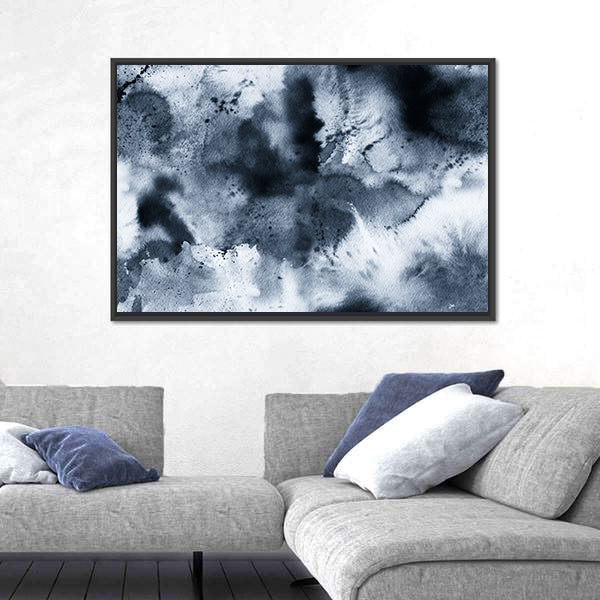 Seamless Ink Wash Abstract Canvas Wall Art