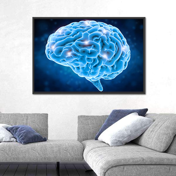 Brain Power Concept Canvas Wall Art