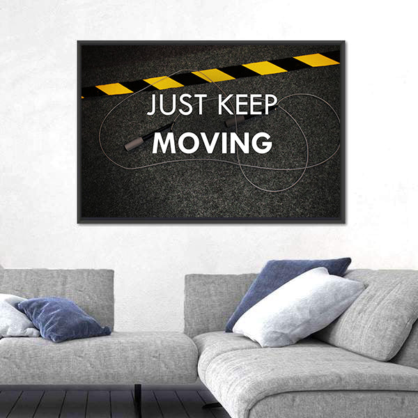 Jump Rope Workout Quote Canvas Wall Art