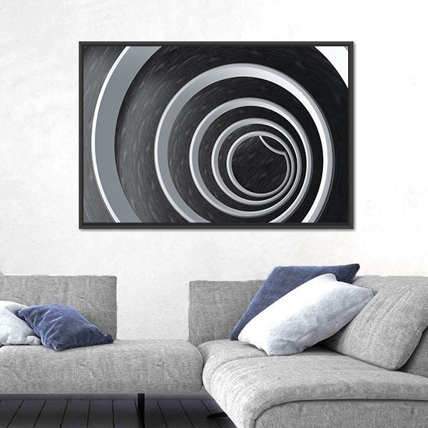 Infinite Spiral Tunnel Canvas Wall Art