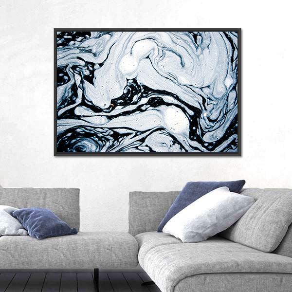Water Foam Marble Abstract Canvas Wall Art