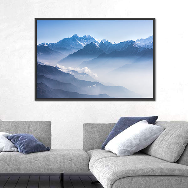 Daylight View of Mount Everest Canvas Wall Art