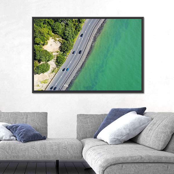 Coastal Road in Auckland Canvas Wall Art