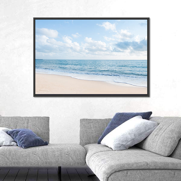 White Sand Beach Canvas Wall Art
