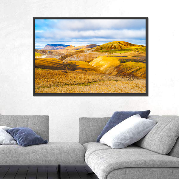Mountains Of The Fjallabak Nature Reserve In Iceland Canvas Wall Art