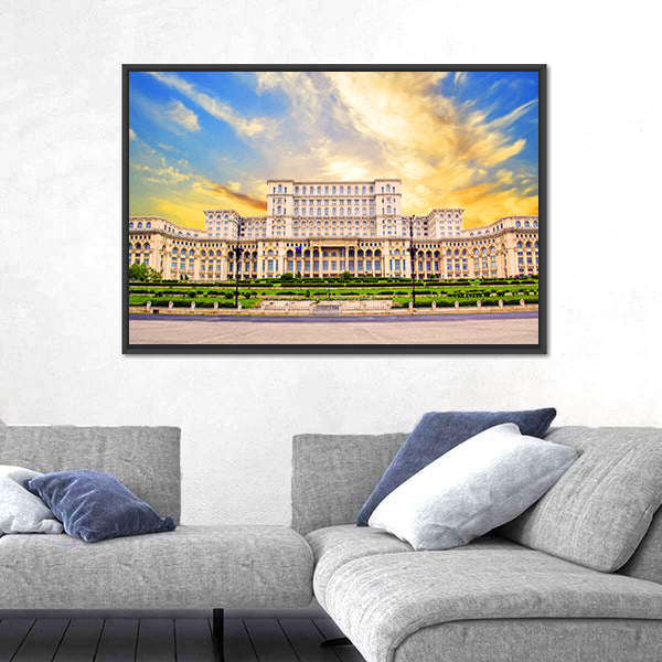 Palace of Parliament, Bucharest Canvas Wall Art