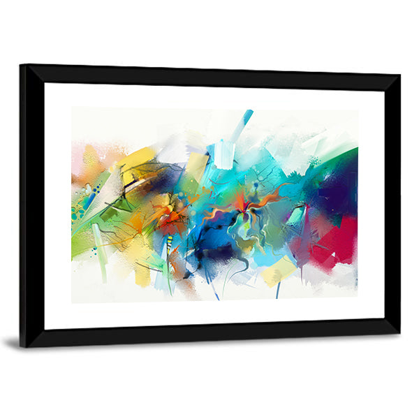 Hand-drawn Abstract Brushstrokes Canvas Wall Art