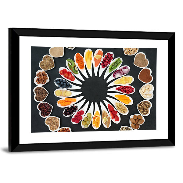 Food For A Healthy Heart Canvas Wall Art