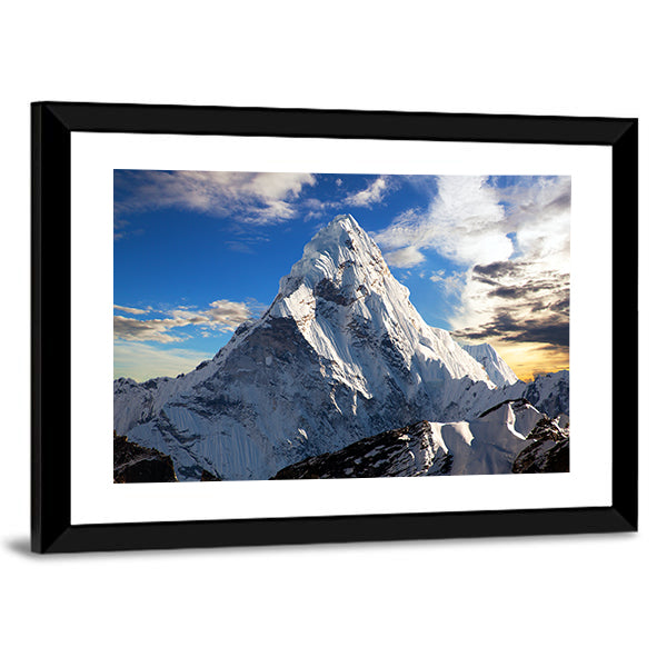 Evening View Of Ama Dablam In Nepal Canvas Wall Art