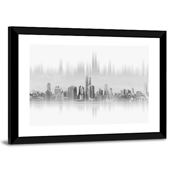 City Network Connection Canvas Wall Art