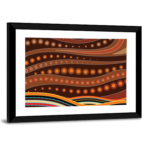 Indigenous-inspired Dot Landscape Canvas Wall Art