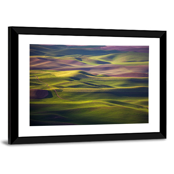 Palouse Rolling Hills at Golden Hour Canvas Wall Art