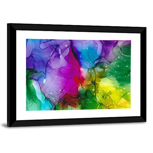 Colorful Alcohol Ink Abstract Canvas Wall Art