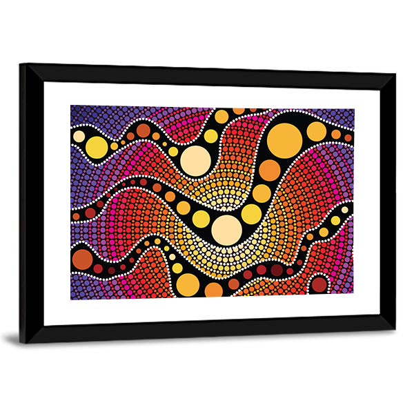 Colorful Dot Connection Canvas Wall Art