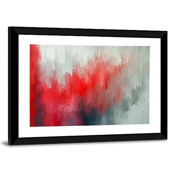 Twilight Red Abstract Canvas Wall Art
