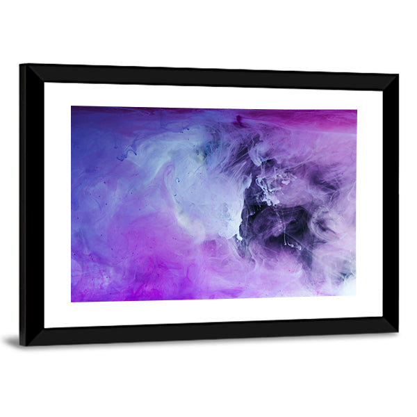 Purple Flowing Paint Canvas Wall Art