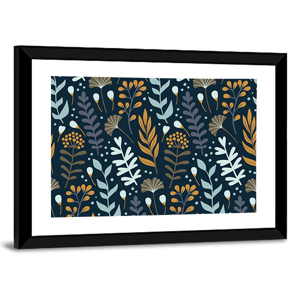Wild Floral Elements Canvas Wall Art