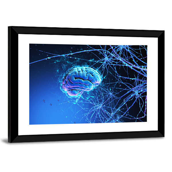 3D Human Brain Canvas Wall Art