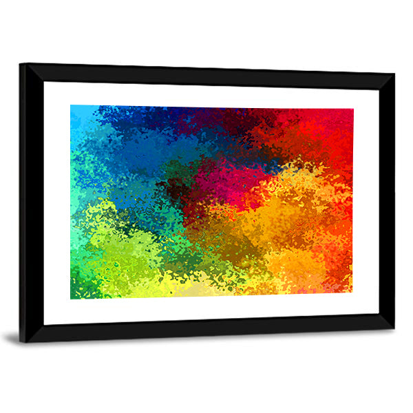 Colorful Rainbow Spectrum Abstract Canvas Wall Art