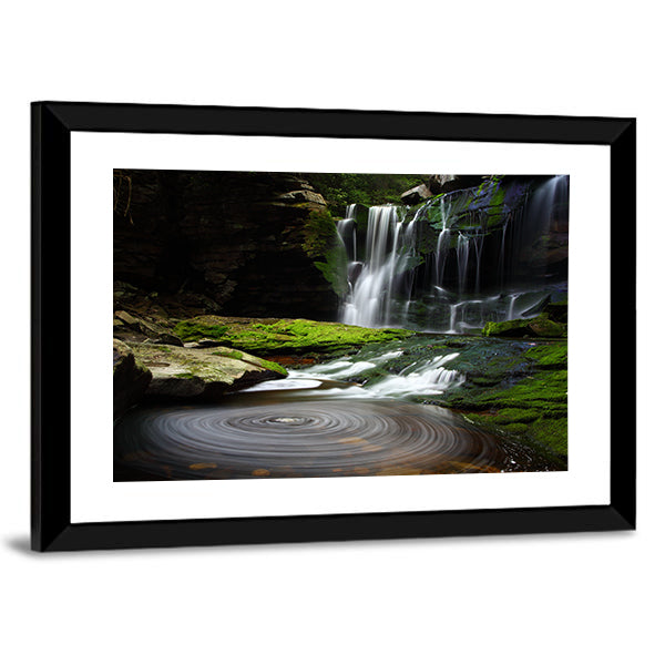 Waterfall Landscape With Rippling Pond Canvas Wall Art