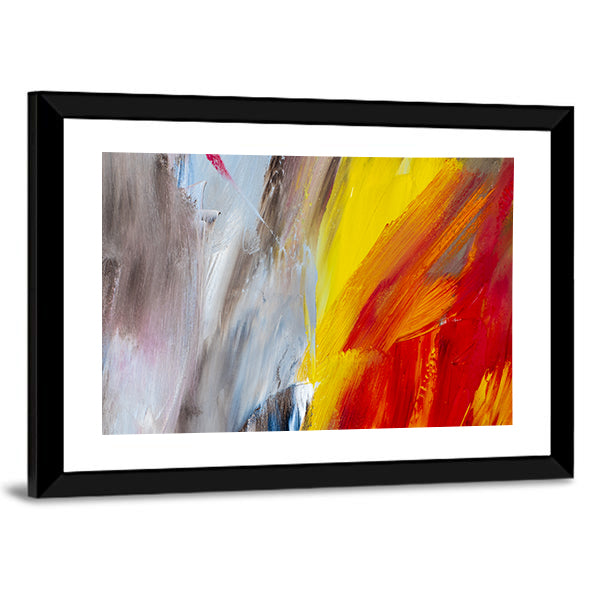 Textured Multicolored Abstract Painting Canvas Wall Art