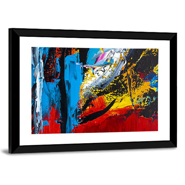 Fragment Of Brushstrokes Canvas Wall Art