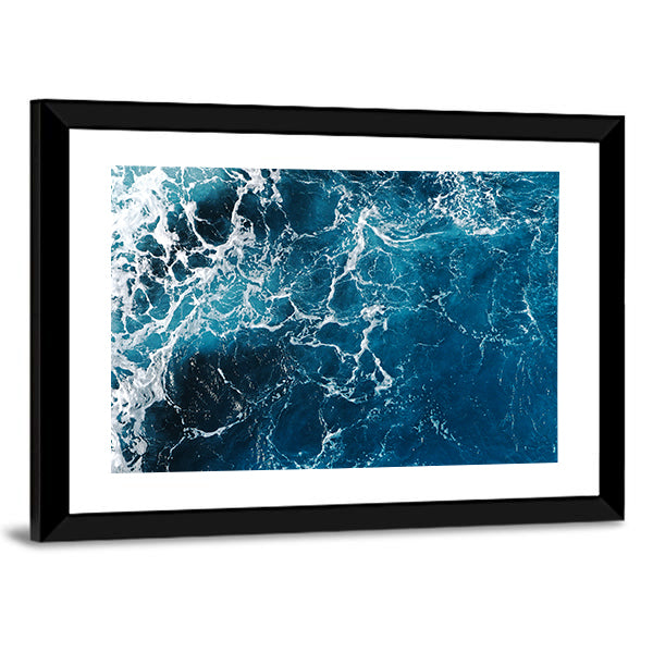 Blue Sea Water Abstract Canvas Wall Art