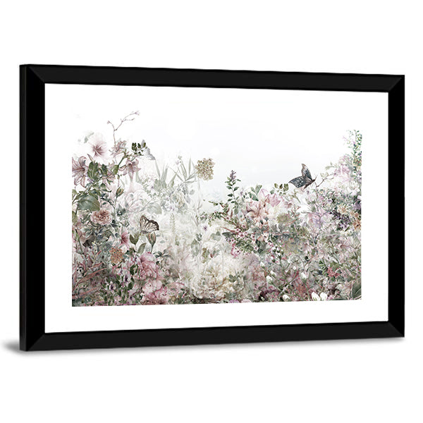 Watercolor Spring Flowers Canvas Wall Art