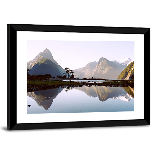 Milford Sound Early Morning Reflection Canvas Wall Art
