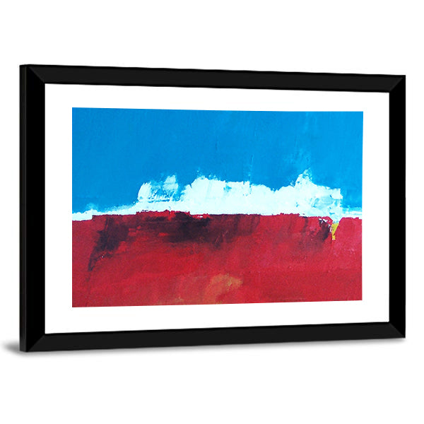 Abstract Island with Ocean and Sky Canvas Wall Art