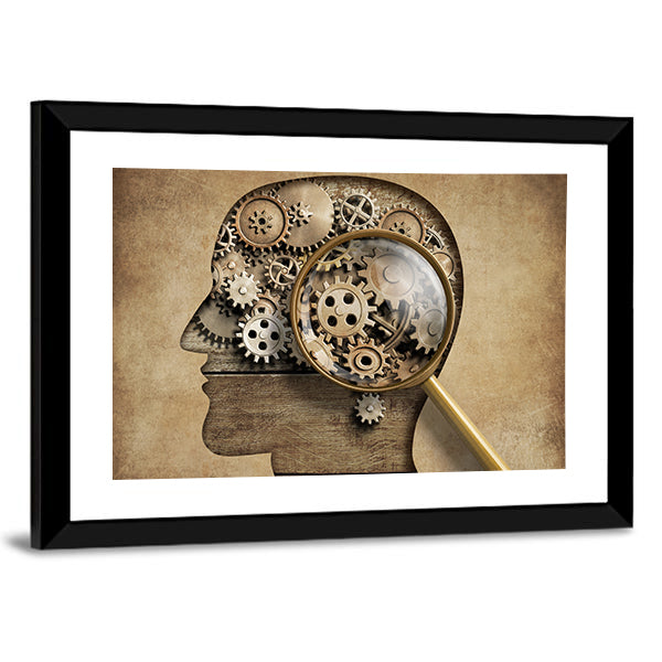 3D Psychology Concept Canvas Wall Art