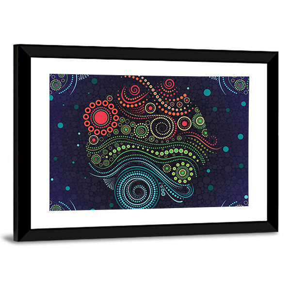 Colorful Aboriginal Dot Canvas Wall Art