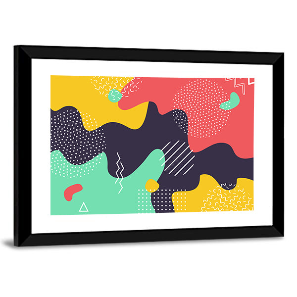Liquid Splashes Pattern Canvas Wall Art
