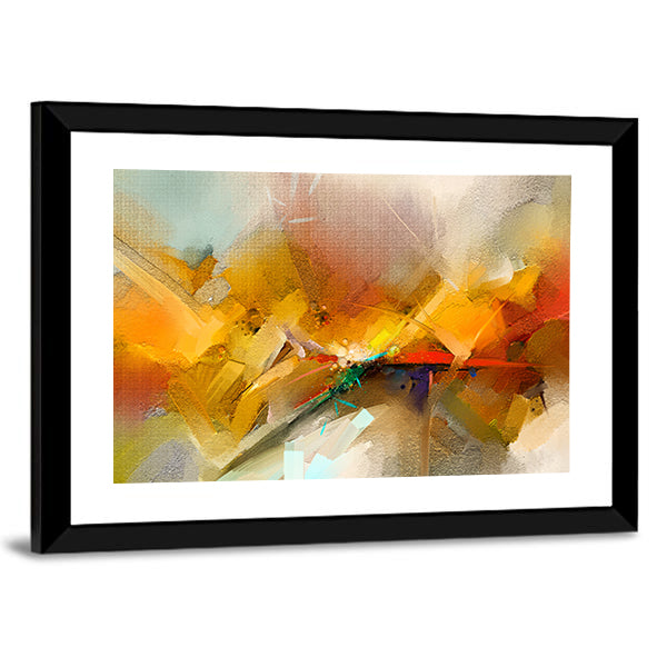 Hand-drawn Brushstroke Abstract Landscape Canvas Wall Art