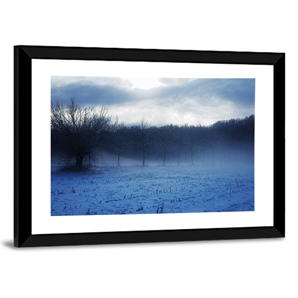 Italian Countryside in Winter Canvas Wall Art