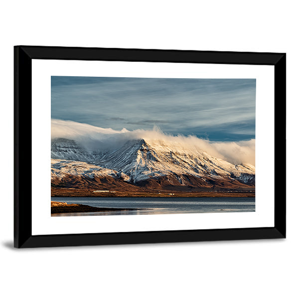 Sunrise From Reykjavik In Iceland Canvas Wall Art
