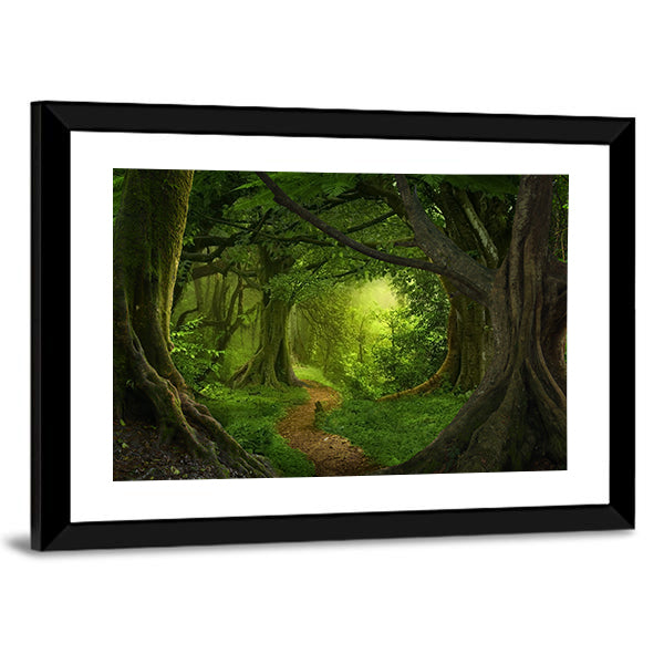 Deep Jungle Path in Southeast Asia Canvas Wall Art