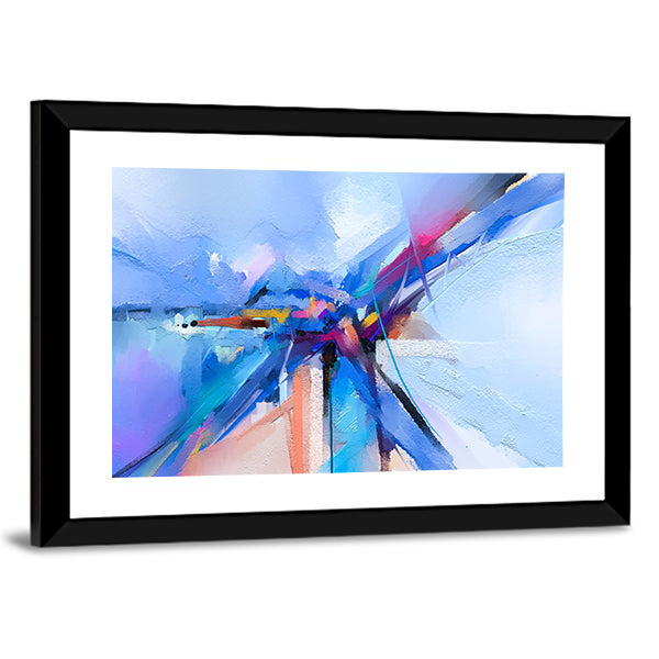 Hand-drawn Brush Stroke Abstract Canvas Wall Art