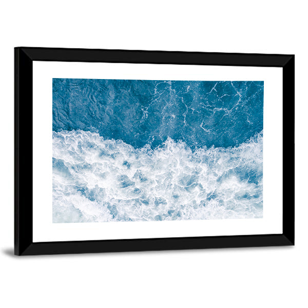 Pale Blue Sea Wave Canvas Wall Art