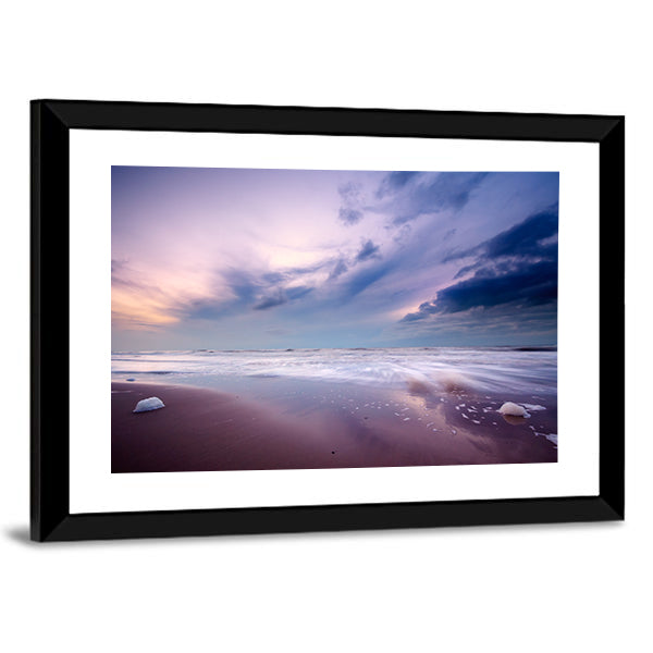 Ocean At Night Canvas Wall Art