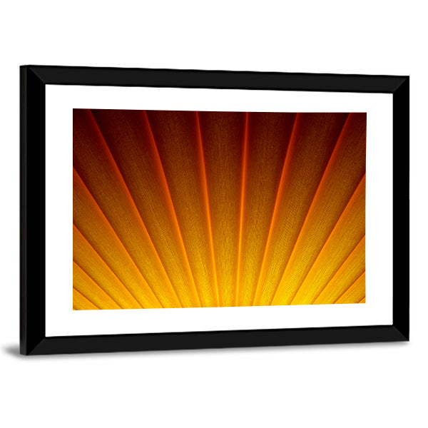 Golden Sunburst Abstract Canvas Wall Art