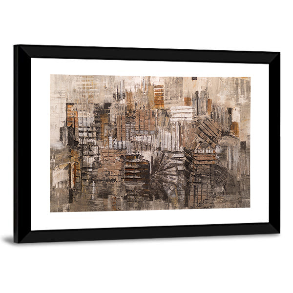 Old House Bricks Pattern Canvas Wall Art
