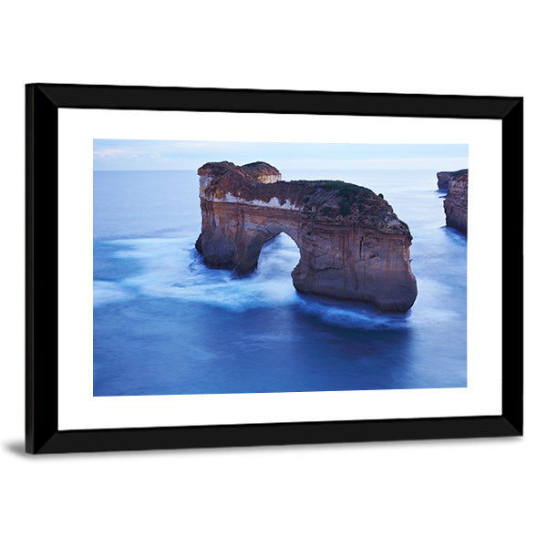 Misty Sea Arch and Limestone Cliffs Canvas Wall Art